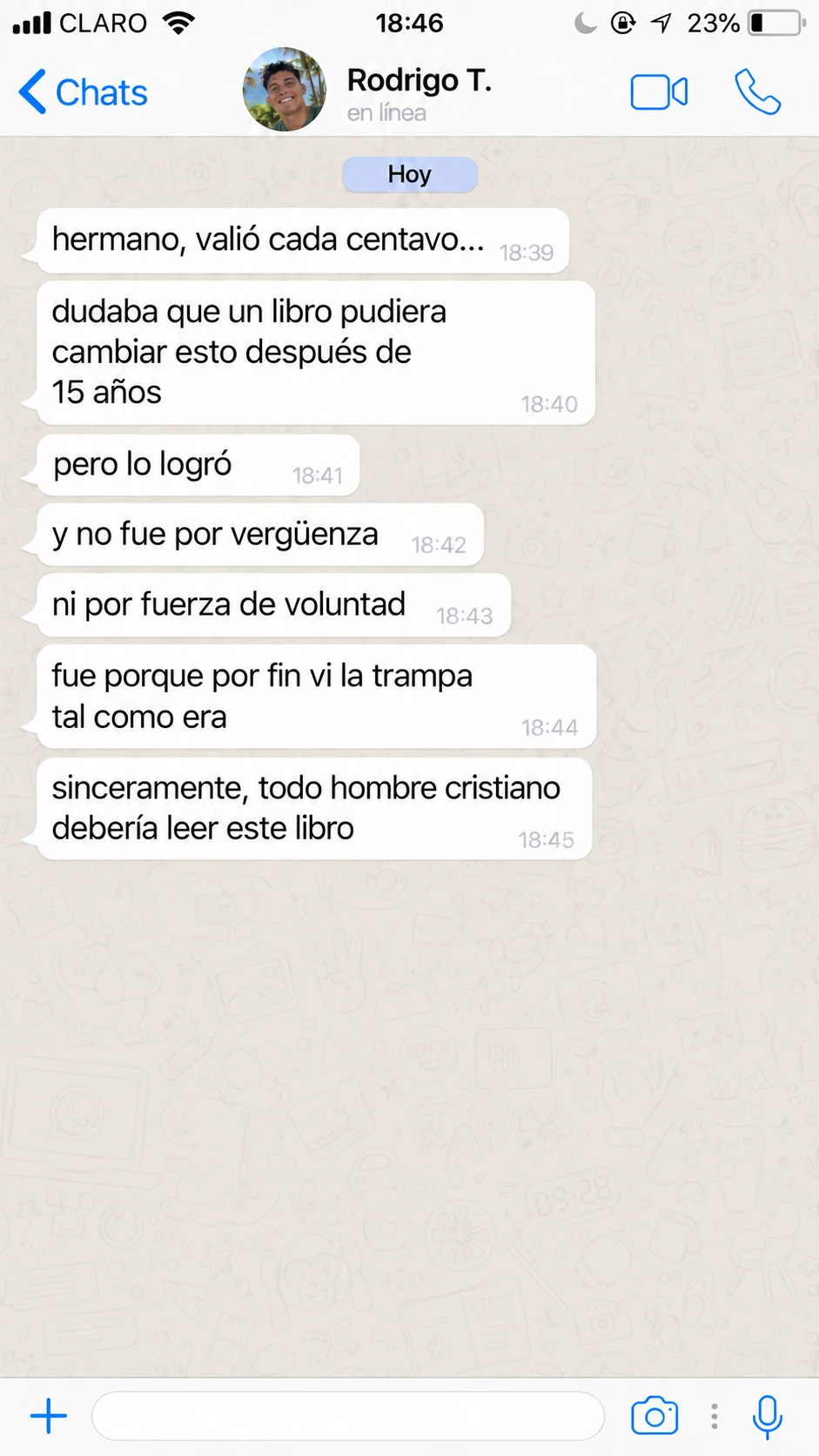 Testimonio autorizado de Rodrigo T., traducido del portugués