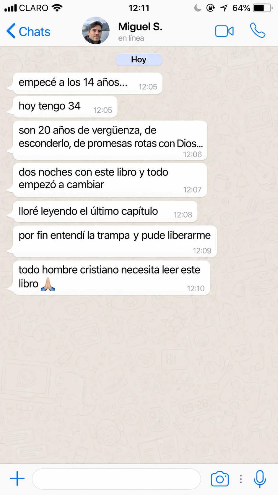Testimonio autorizado de Miguel S., traducido del portugués